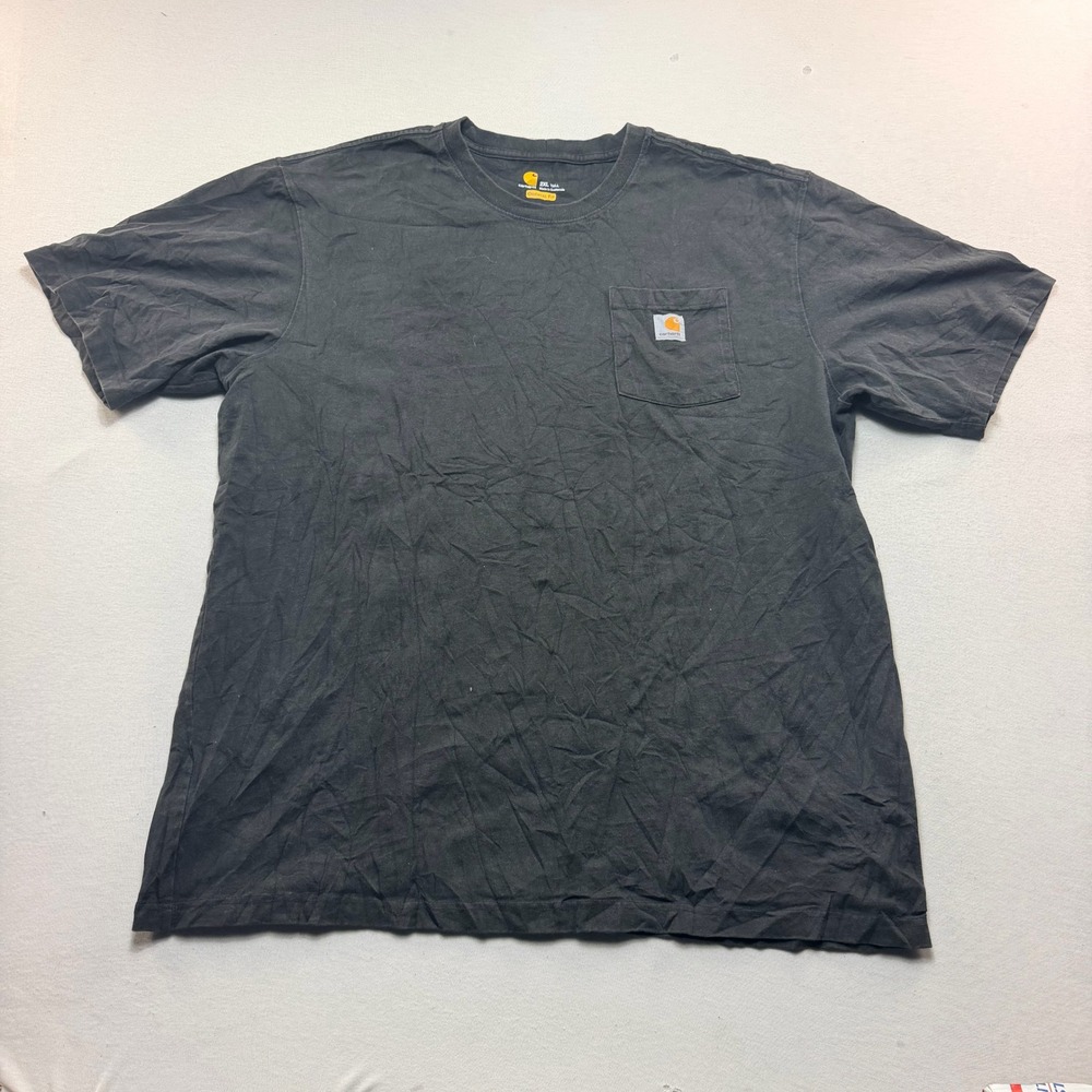 Carhartt Pocket Tee Mens 2XL Tall Black Excellent Original Fit Short Sleeve